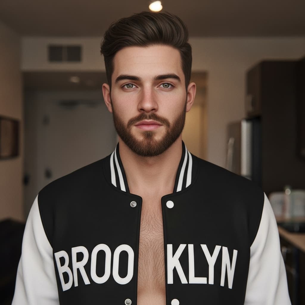 AI generated: Create an ultra-realistic portrait of a young man based on the reference image. Keep the same facial...
