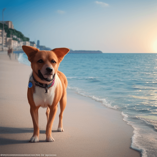 AI generated: foto del mio cane al mare
