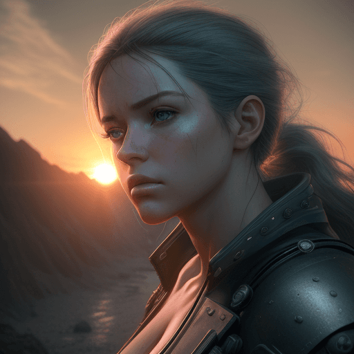 AI generated: Photo of a ultra realistic super model, traveling, dramatic light, pale sunrise, cinematic lighting,...