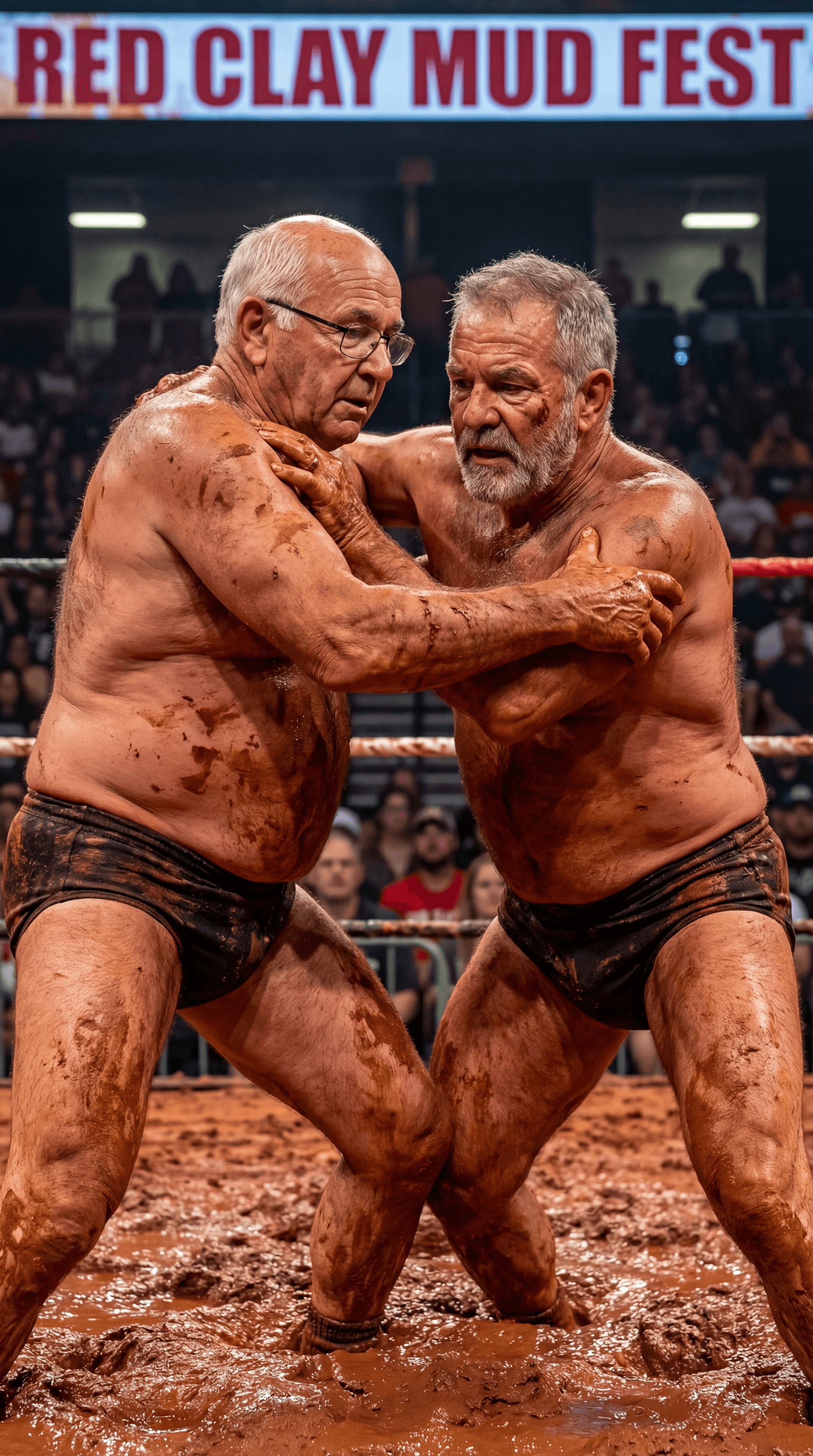 AI generated: ULTRA-REALISTIC AMERICAN MUD WRESTLING EVENT — VERTICAL POSTER 9:16
FORMAT & ASPECT RATIO (CRITICAL)...