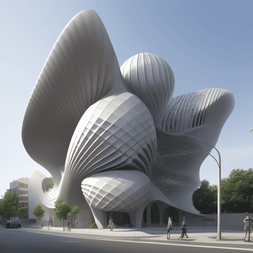 AI generated: create a parametric building for conceptual art center