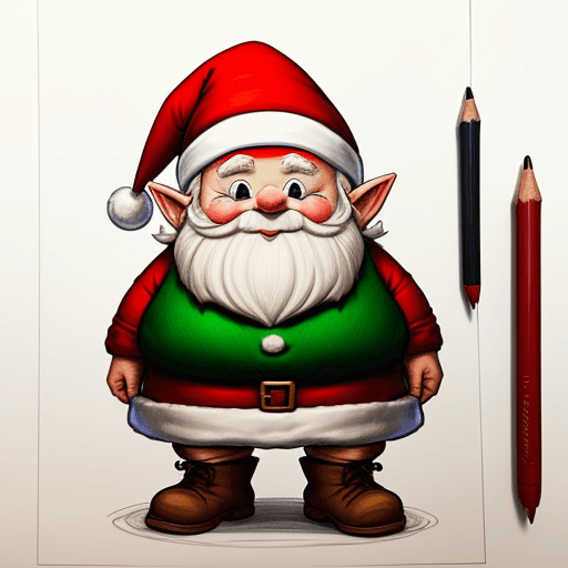AI generated: drawing christmas gnomes