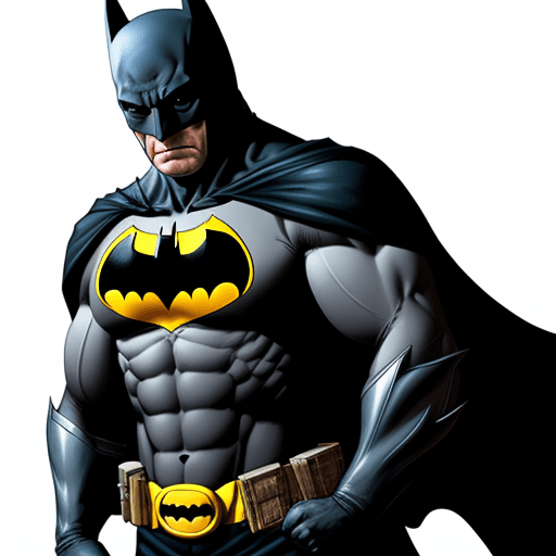 AI generated: Batman very muscular 