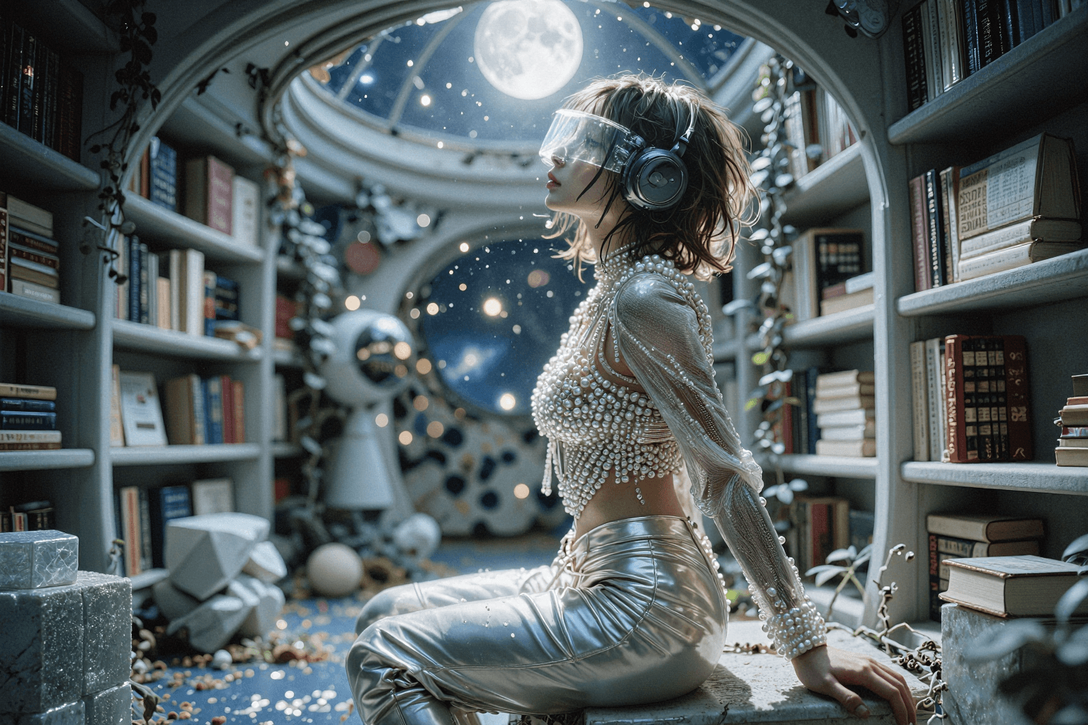 AI generated: The Abandoned Data Archive (Pensive & Sorrowful)
a. Shooting Angle & Pose: Full side-profile medium ...