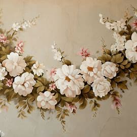 AI generated: line up of fairies playfully dancing around the garland