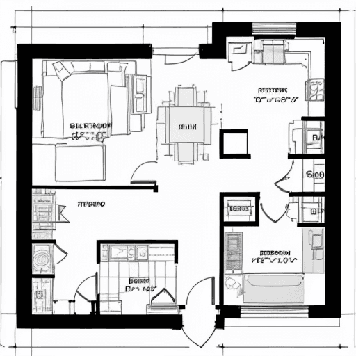 AI generated: Generate an architect's plan in 2D. This is a Traditional plan
This plan favors a classic layout wit...