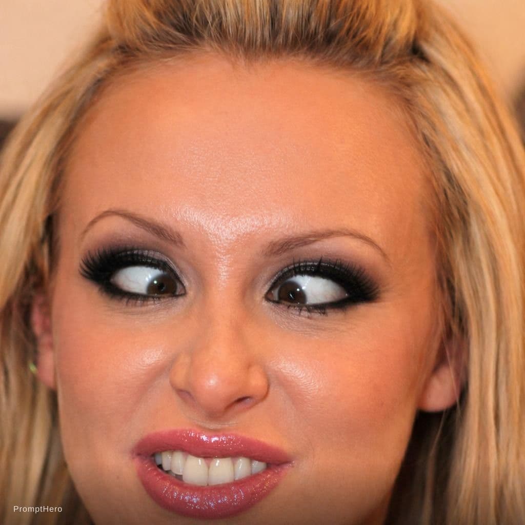 AI generated: Make her eyes cross