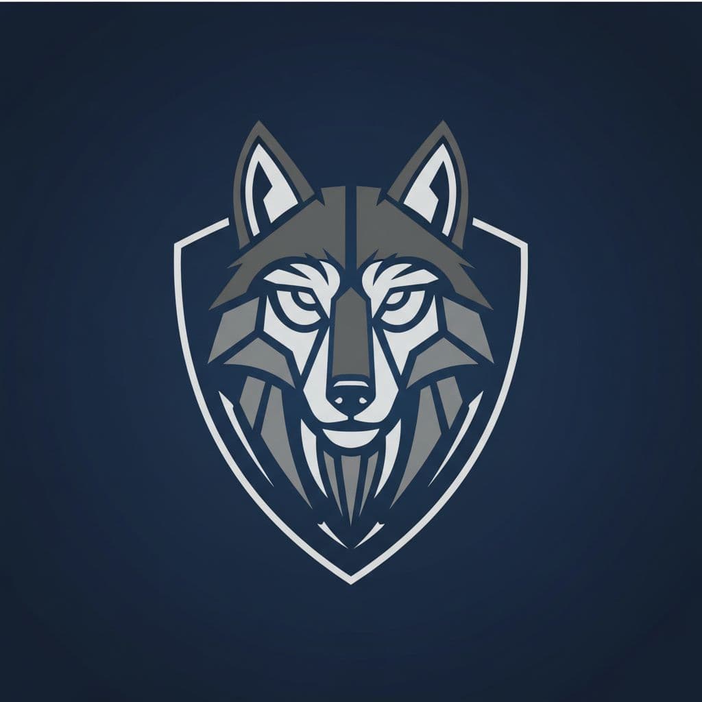 AI generated: Design a unique symbol-style vector logo that combines:

A wolf’s head or silhouette in a stylized...