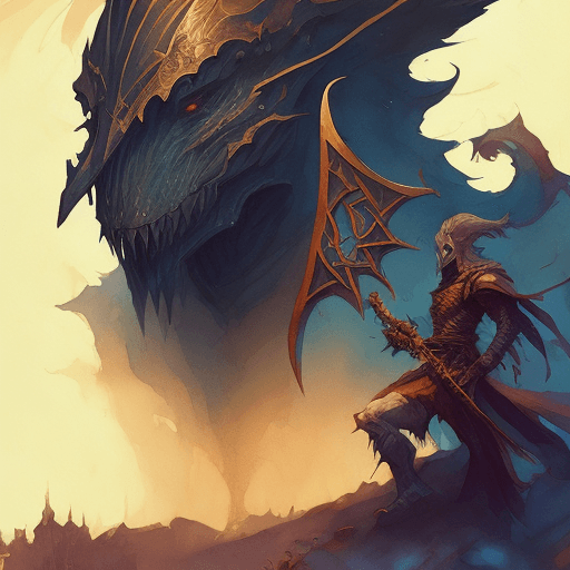 AI generated: dark souls firelink + mythological + By Peter Mohrbacher + By Marisuz Lewandowski  + watercolour + F...