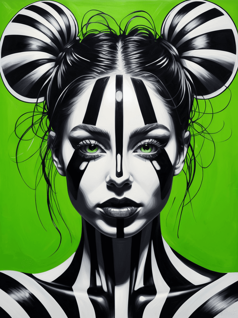 AI generated: simplistic art, womans face