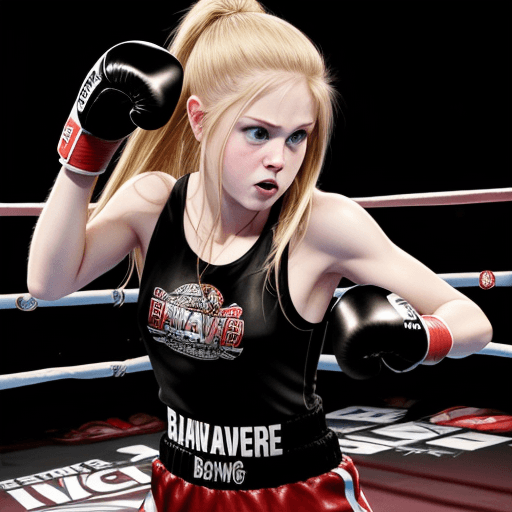 AI generated: Avril Lavinge boxing