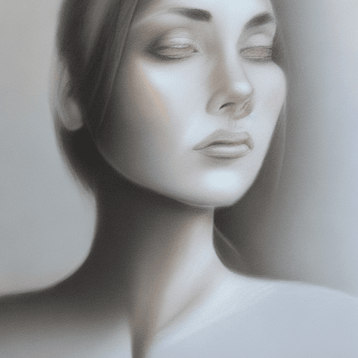 AI generated: Sfumato: A lady portrait with soft, blurred edges, creating a smoky effect, subtle and mysterious, o...