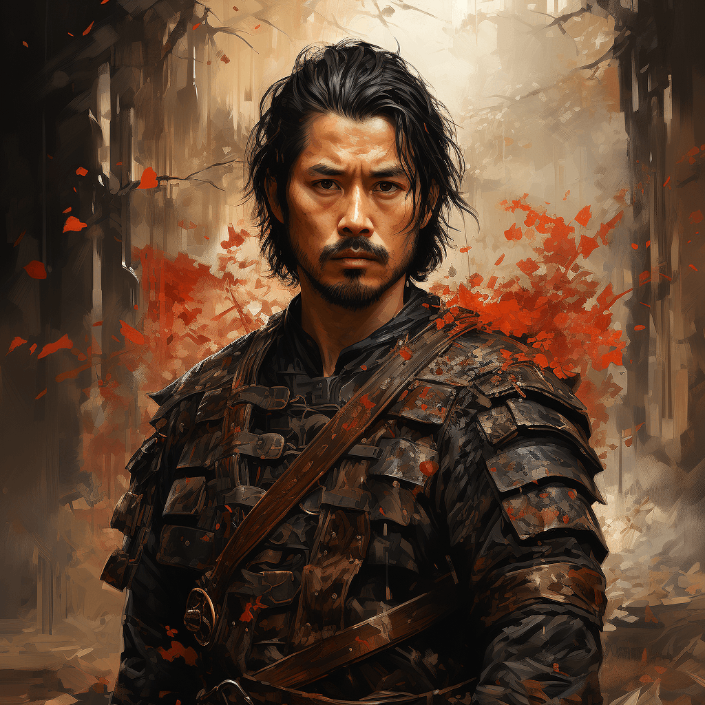 AI generated: A samurai, in the style of Takeshi Murata--q 2 --s 750 --v 5.2