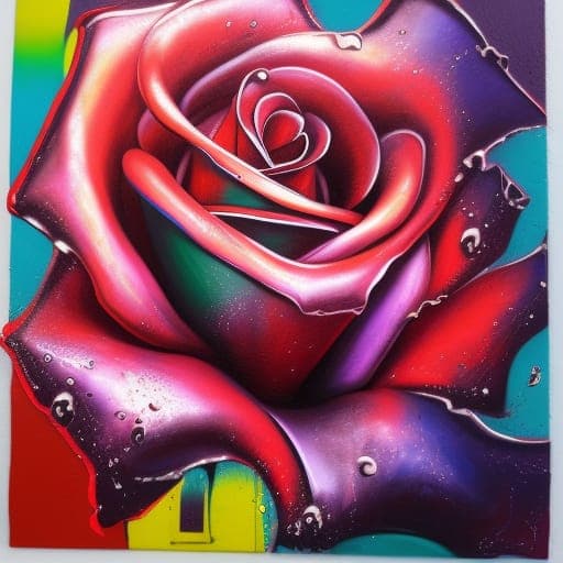 AI generated: rose in the vibrant style