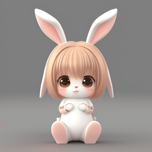 AI generated: cute, chibi, bunny, 3d --ar 4:7 --v 5.2