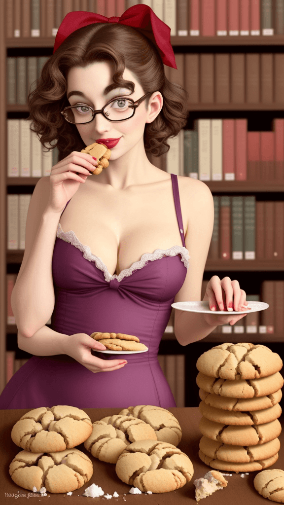 AI generated: "Seductive Librarian Cookies: These cookies are not your average library snack. With a hint of misch...