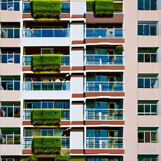 AI generated: Reimagine Basquiat to create a tall apartment complex in bengaluru using his painting style to cover...