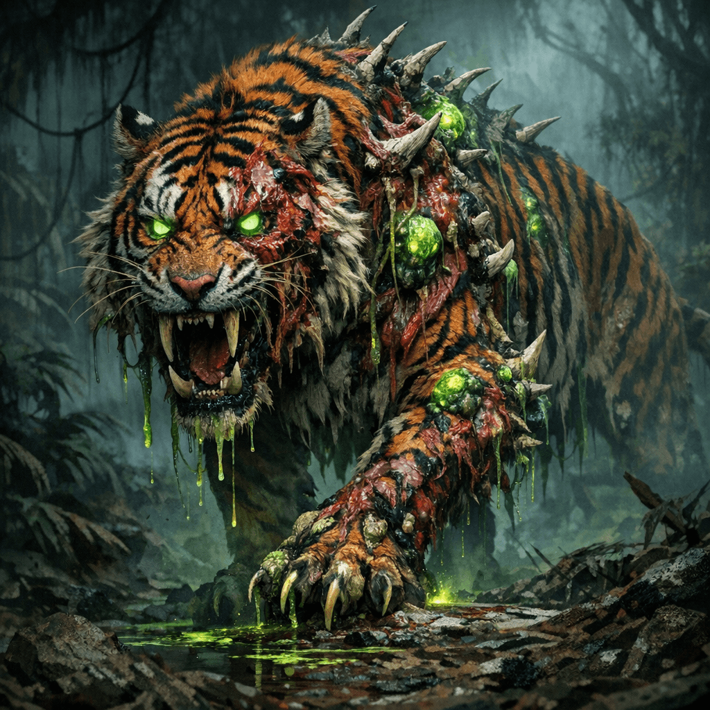 AI generated: un tigre mutante