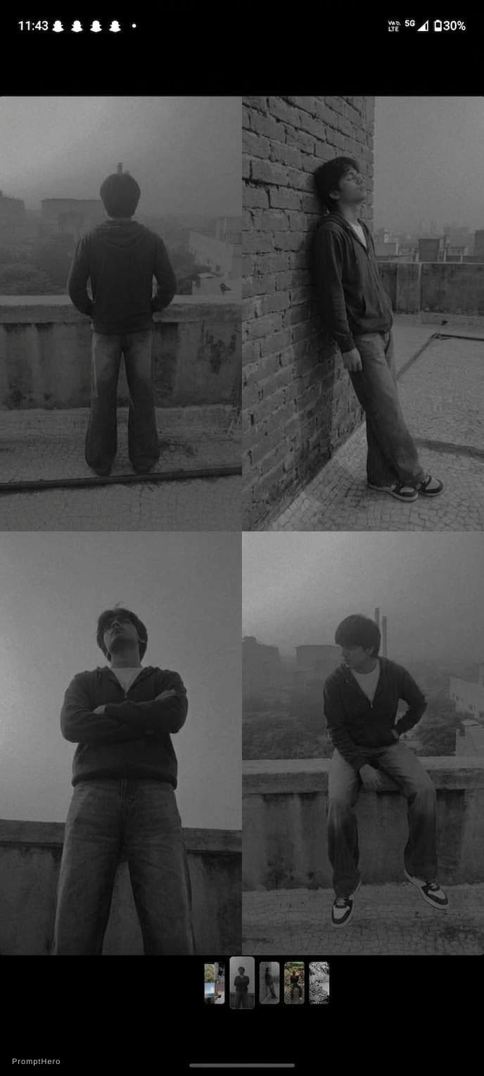 AI generated: Change asthetic photo for difference poss 4 pic
