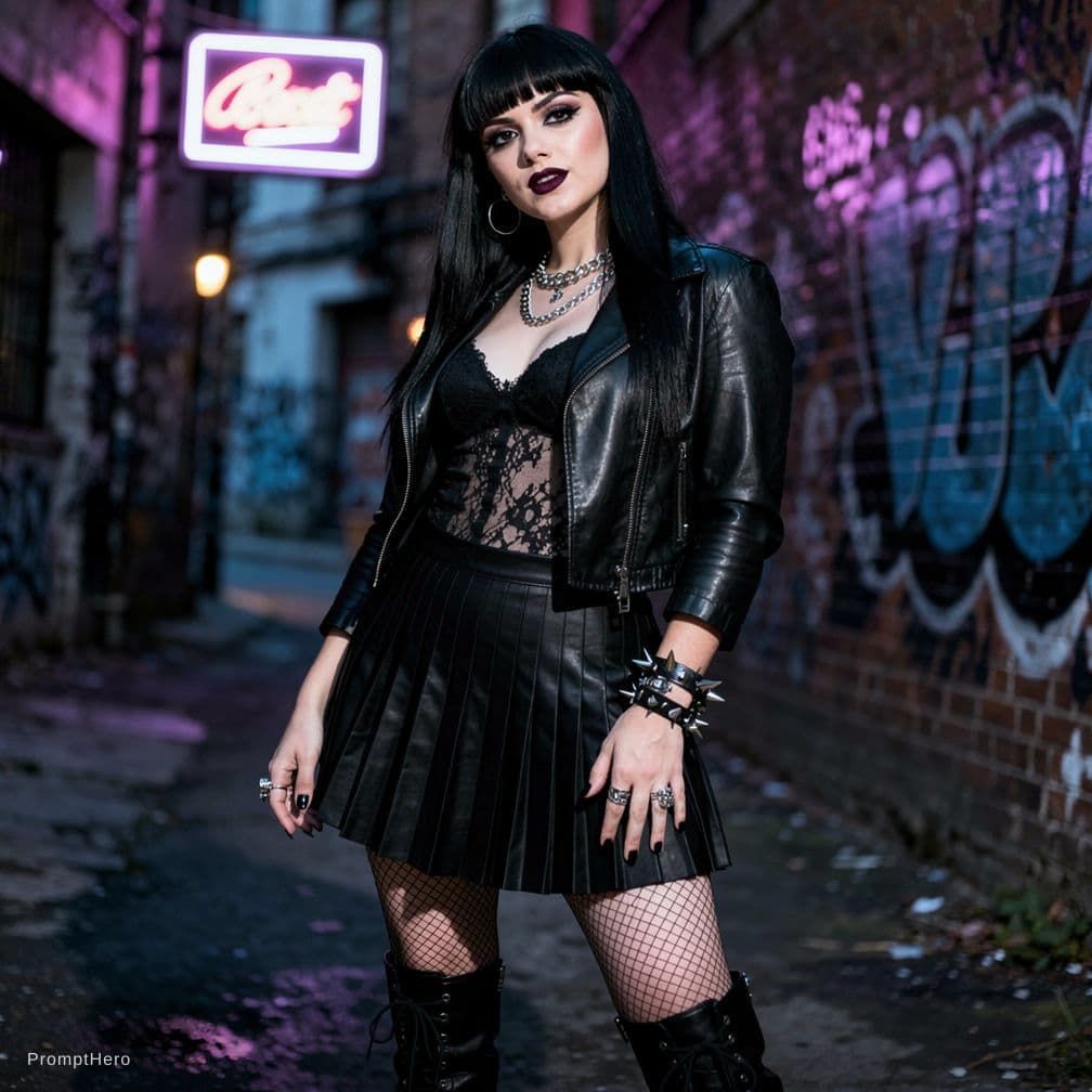 AI generated: Goth girl sexy 