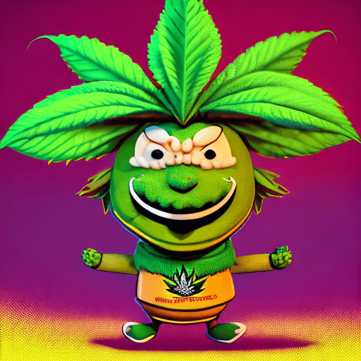 AI generated: comic , Ganja mascot , ganja , cannabisplant mascot , comic style , comic cannabis , bud , cannabisb...