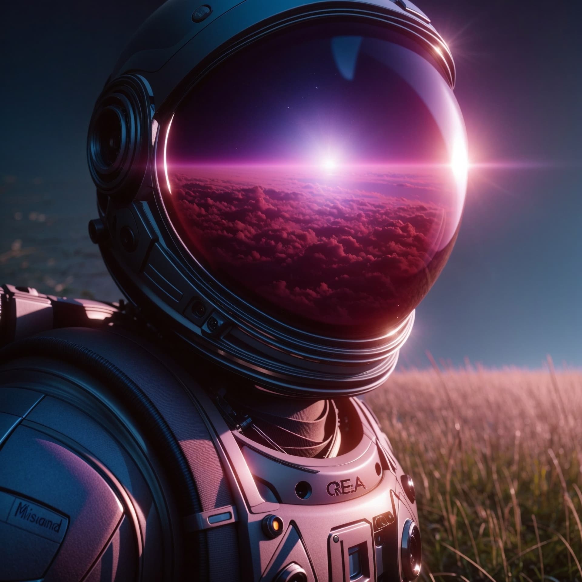 AI generated: Experience the breathtaking Death Stranding scenery with an intricately detailed human male figure i...