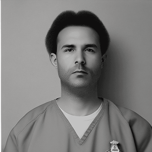 AI generated: generate an image of an inmate