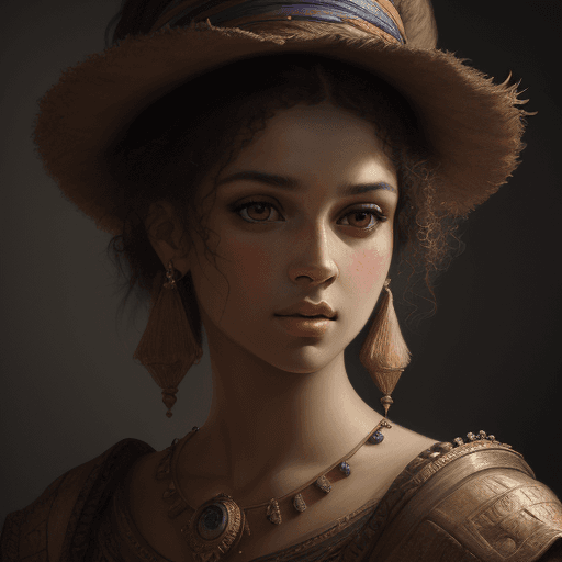 AI generated:  A close-up image, painting, sketch, beautiful exotic girl, highly detailed, expressive, hyper-reali...