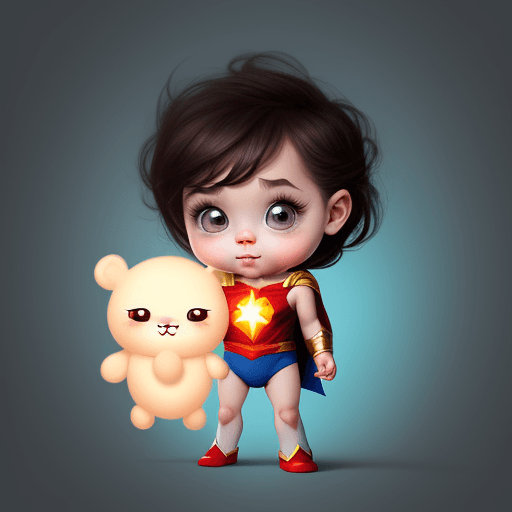 AI generated: Cute and adorable cartoon shazam baby, fantasy, dreamlike, surrealism, super cute, trending on artst...
