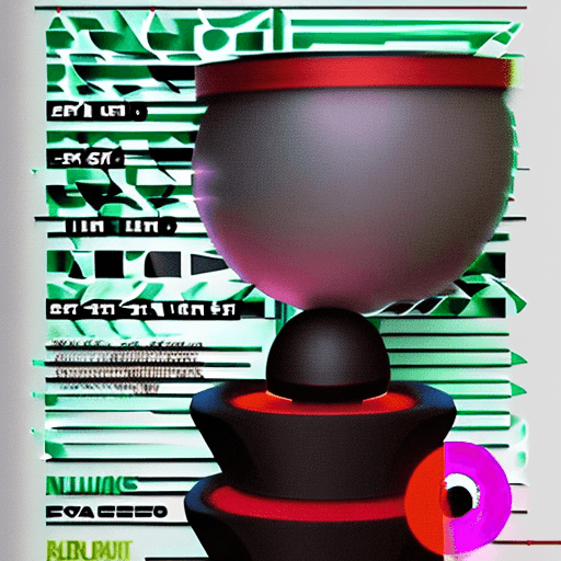 AI generated: the cover art of rood magazine has a sphere, a worm, and a glowing red light, in the style of concep...