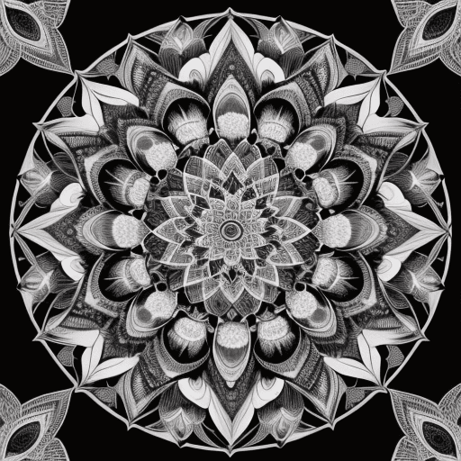 AI generated: detailed drawing of mandala