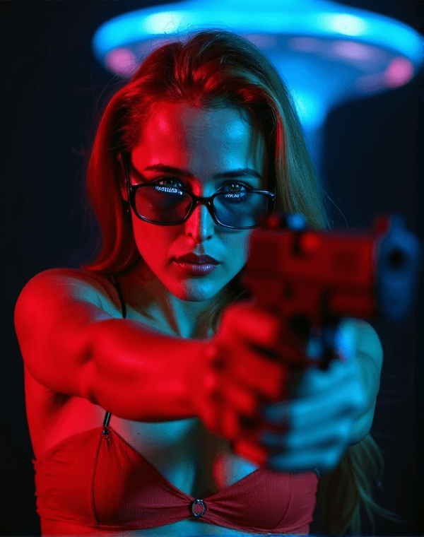 AI generated: hyper-realism, full focus, perfect focus, exquisite detailed,  in perfect detail a Gillian Anderson ...