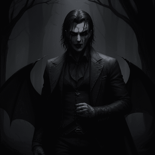 AI generated: dark blood, vampires, bite, dark vibes, 7 guys 