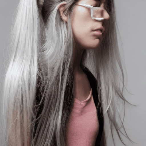 AI generated: (((2 girls))),ray tracing, (dim light), [realistic] ((detailedbackground(bedroom))),(((silver hair))...