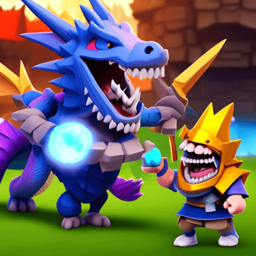 AI generated: Dragon, Clash Royale style