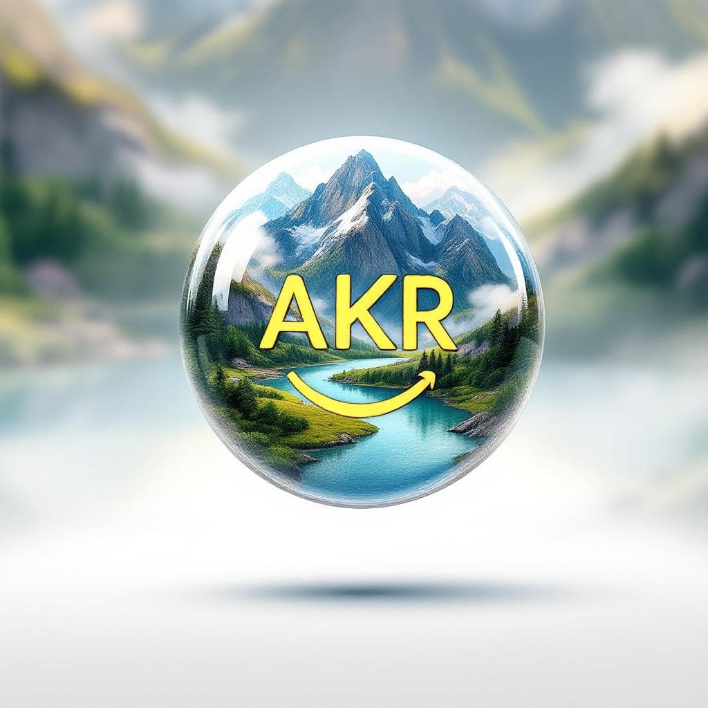 AI generated: Create a symbolic logo for an AI-art studio called "AKR AI-@rt". The written name of the studio shou...