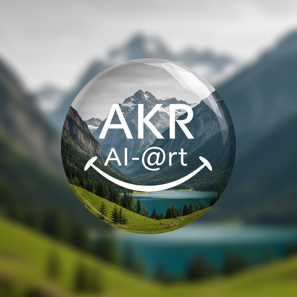 AI generated: Create a symbolic logo for an AI-art studio called "AKR AI-@rt". The written name of the studio shou...