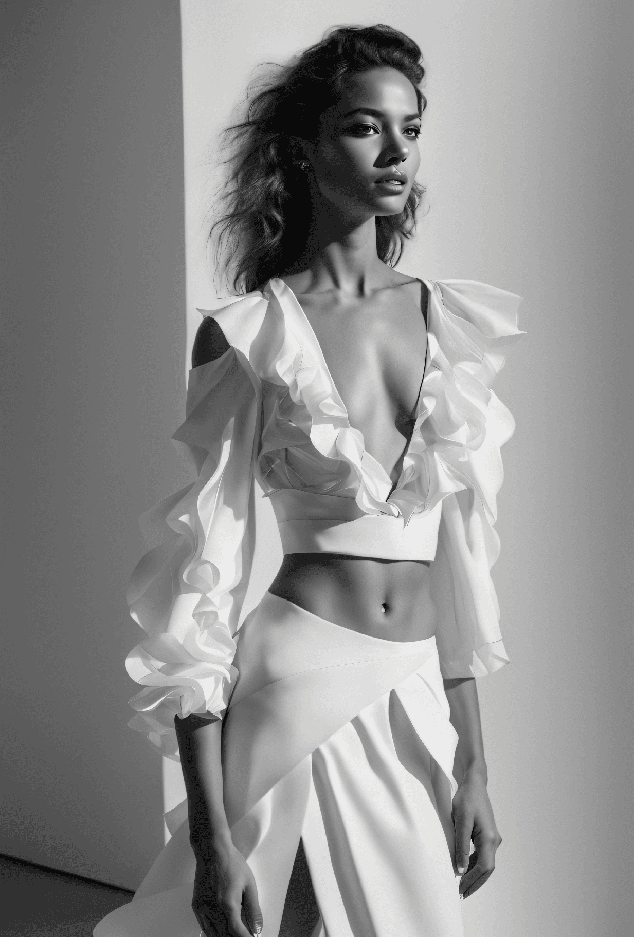 AI generated: Luxury product style b&w Exploring contemporary themes and concepts through black and white imagery,...