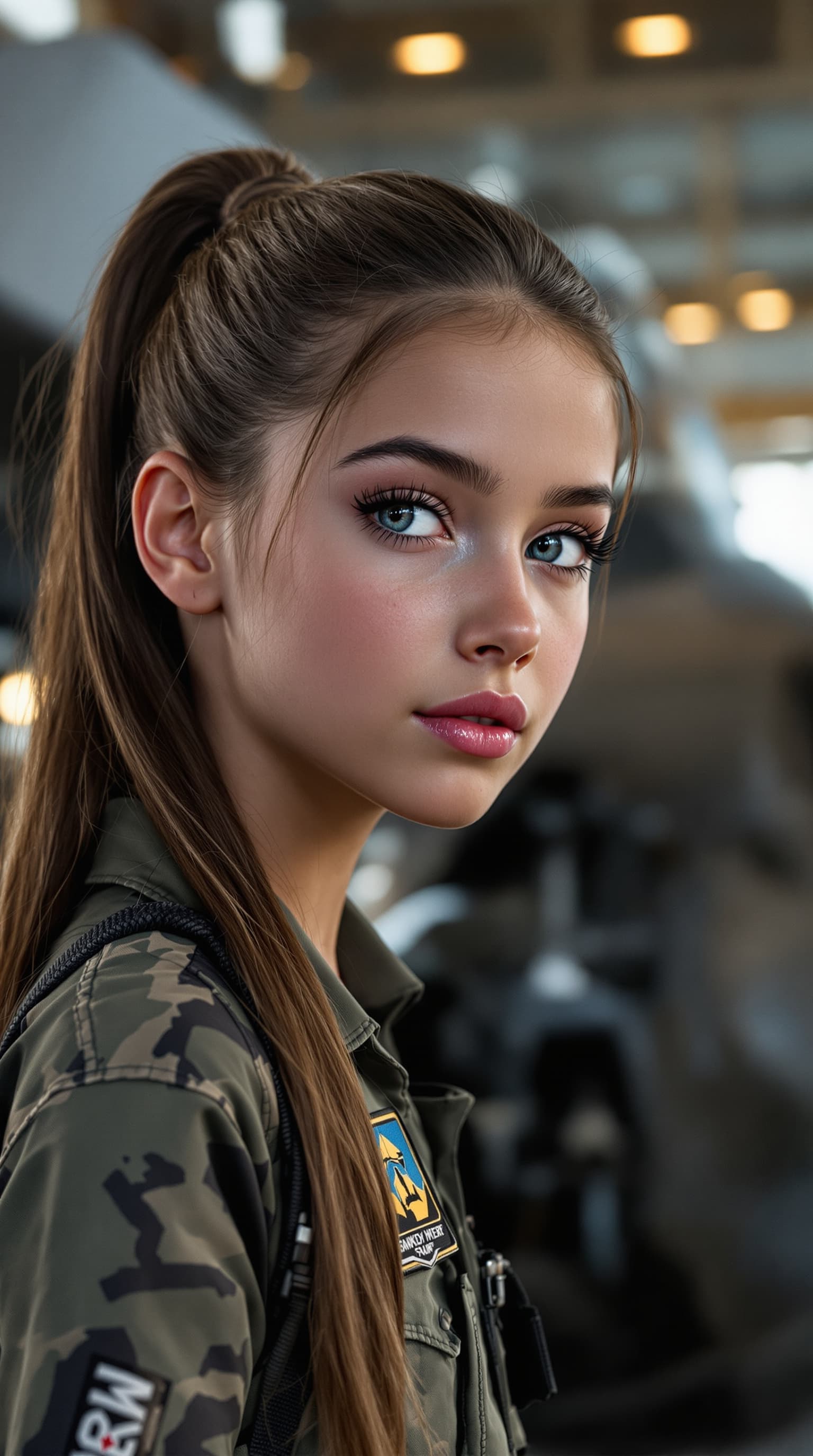 AI generated:  A professional photograph captures the most beautiful nineyear old girl in the world, score_9, scor...
