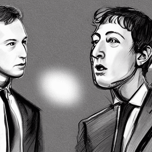 AI generated: We need to create a promotional photo for the fight between Elon Musk and Mark Zuckerberg The work m...