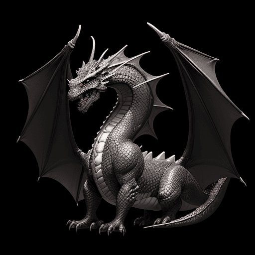 AI generated: masterpiece, best quality,a dragon, black background