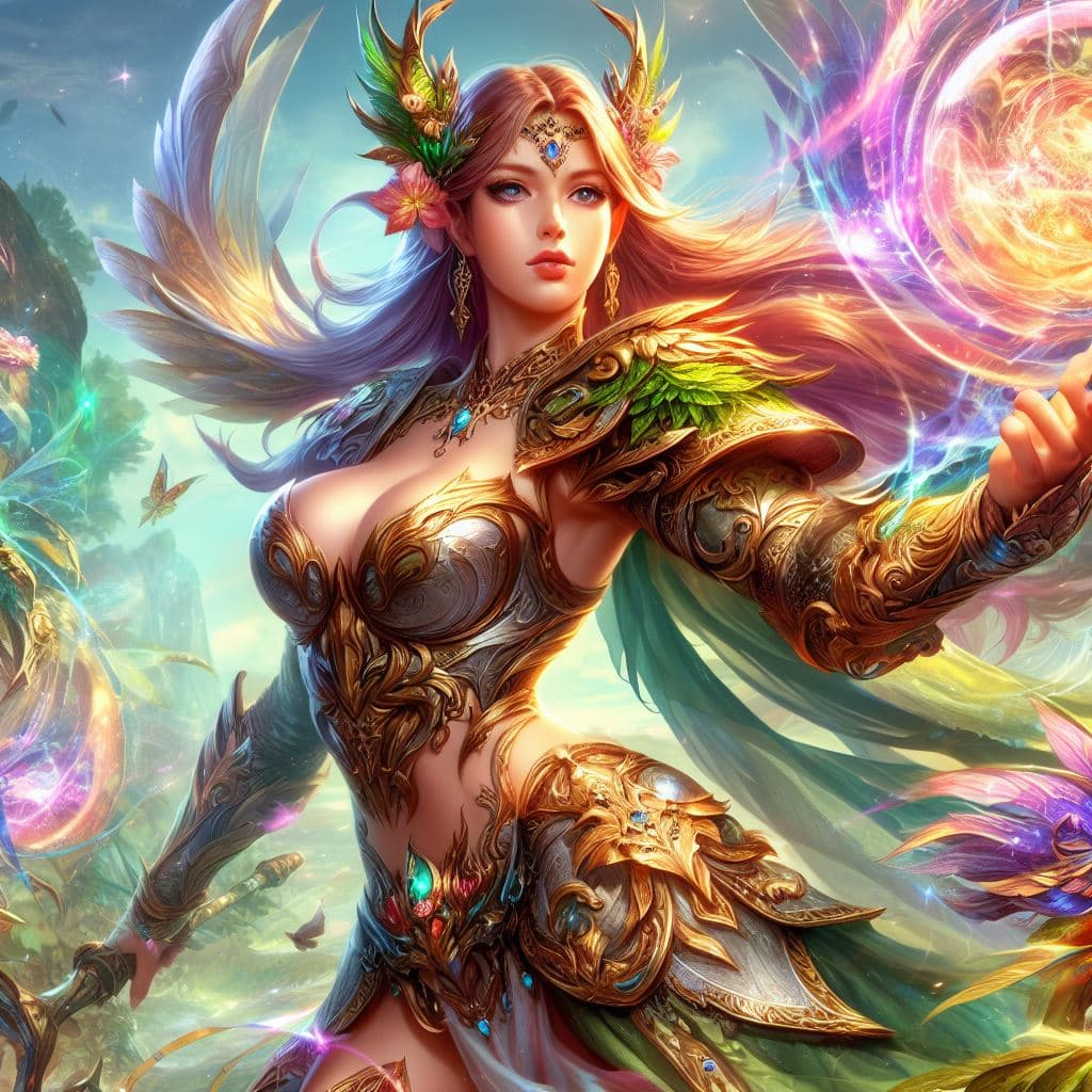 AI generated: Fantasy Warrior Princess: Design a seed image featuring a strong and empowered female warrior in a f...
