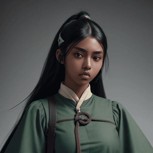AI generated: bauhaus style clothe, big clothes, cool anime style, detailed clothes, character, medieval villager,...