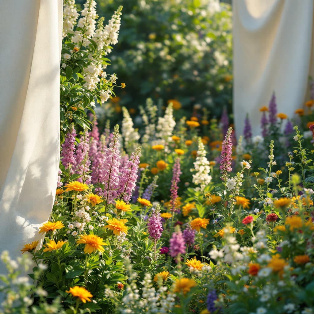 AI generated: "Create an image of a vibrant, blooming garden with fresh flowers and lush greenery, surrounded by c...