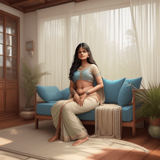 AI generated: Indian woman, big chest, big thighs, high resolution face, perfect face,perfect body,High resolution...