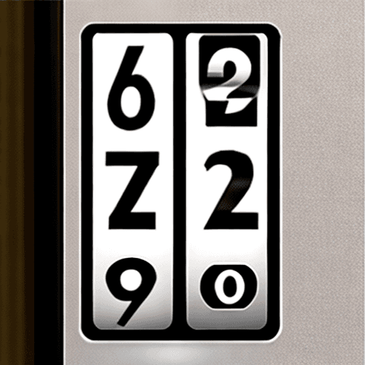 AI generated: numbered elevator digital floor buttons 