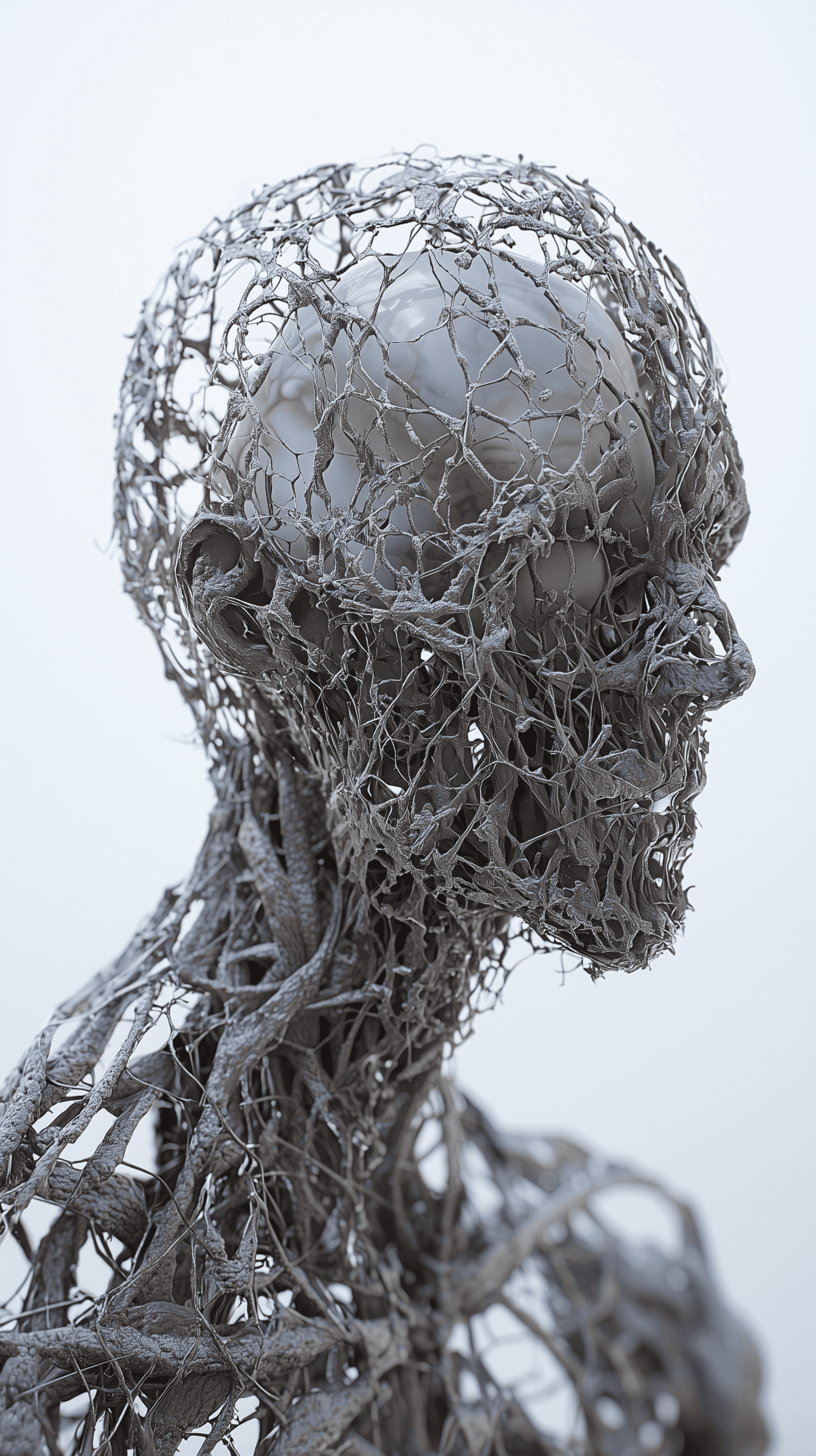 AI generated: artistic anatomical 3d render, utlra quality, human body with transparent skin revealing structure i...