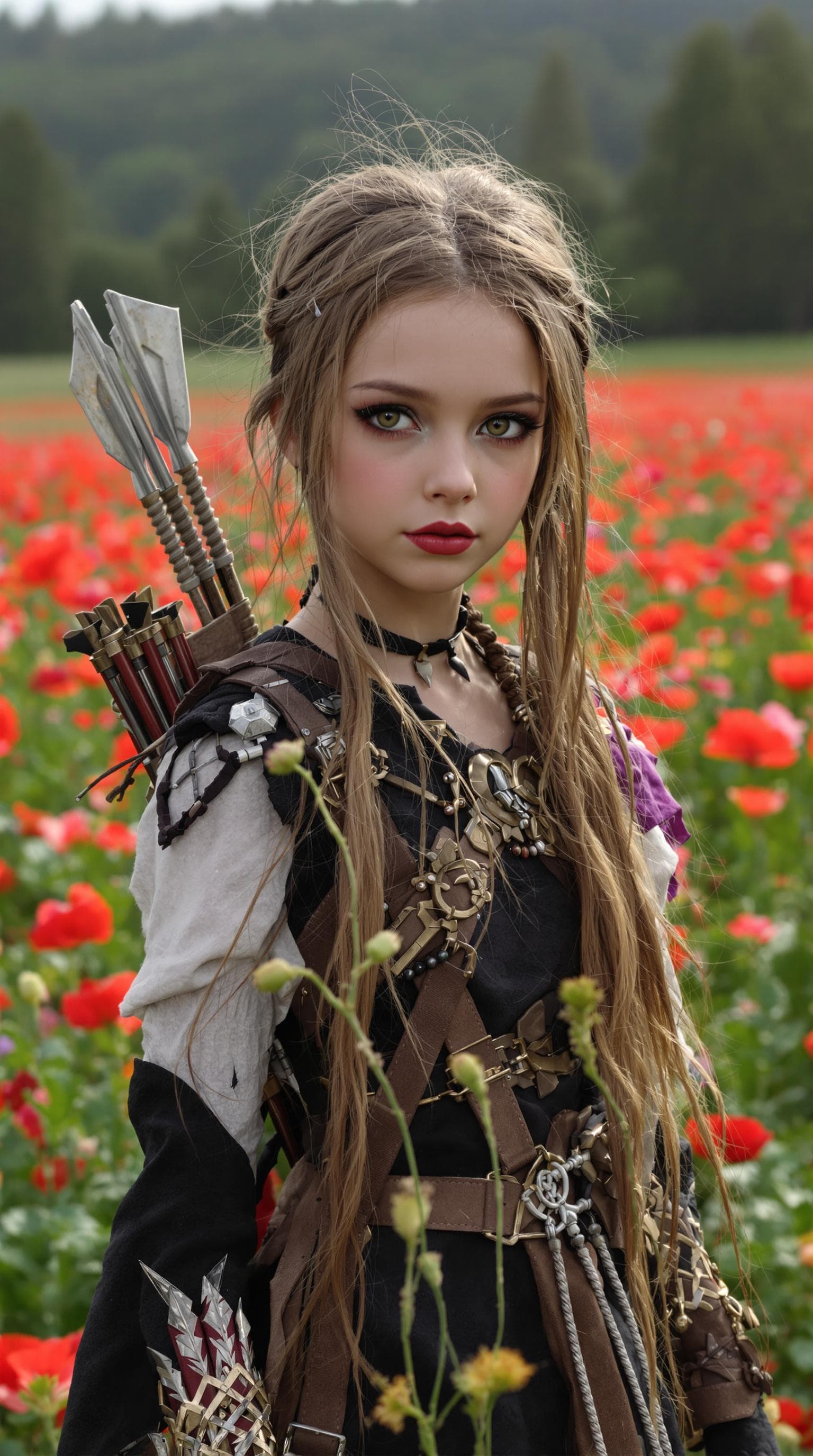 AI generated: a professional photo of a exceptionally beautiful girl in the world, (age 11), (eleven year old) of ...