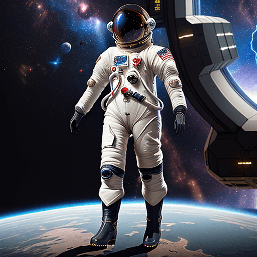 AI generated: space suit with boots, futuristic, character design, cinematic lightning, epic fantasy, hyper realis...