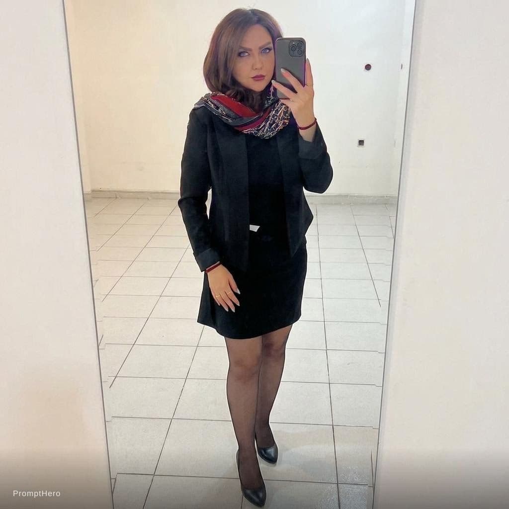 AI generated: Black stocking